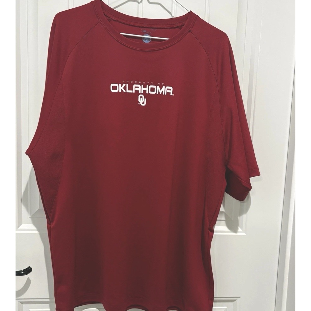 Red Dri-Fit OU Oklahoma Sooners Short Sleeve Tshirt Shirt Men's XL